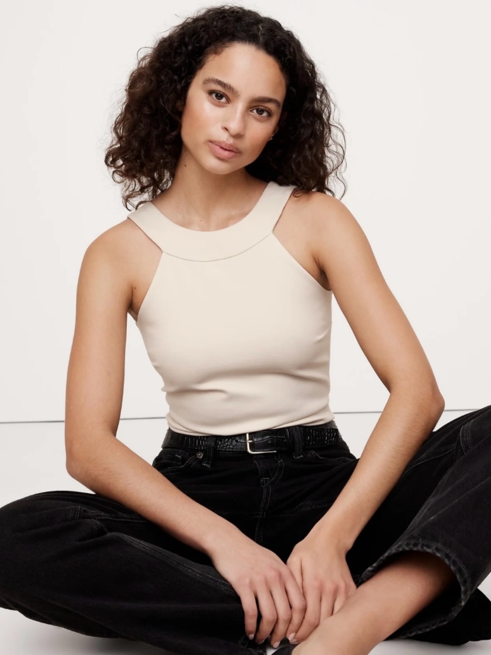 Banana Republic everywhere ponte scoop back top